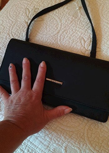 Siyah Deri Kadın Çanta - Görsel 3