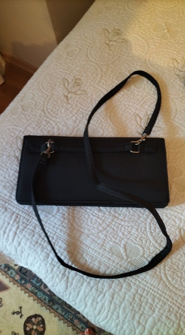 Siyah Deri Kadın Çanta - Görsel 4