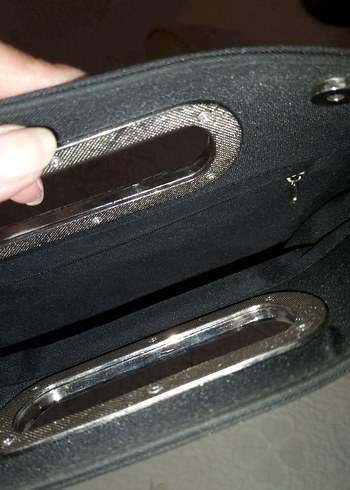 Siyah Minimalist Kadın Portföy Çanta - Görsel 5