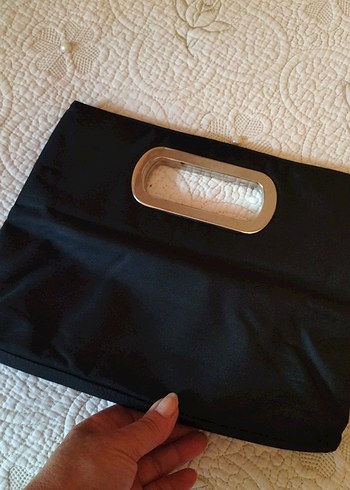 Siyah Minimalist Kadın Portföy Çanta - Görsel 2