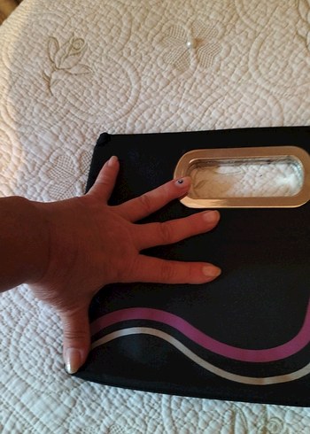 Siyah Minimalist Kadın Portföy Çanta - Görsel 3