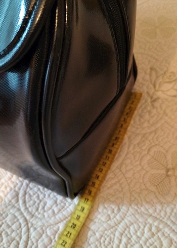 Klasik Siyah Deri Kadın Çanta - Görsel 3