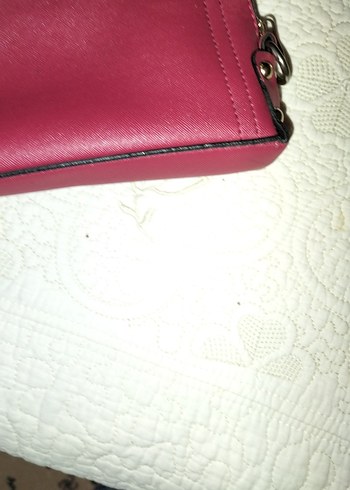 Kırmızı Deri Fermuarlı Bohem Kadın Cüzdanı - Görsel 4