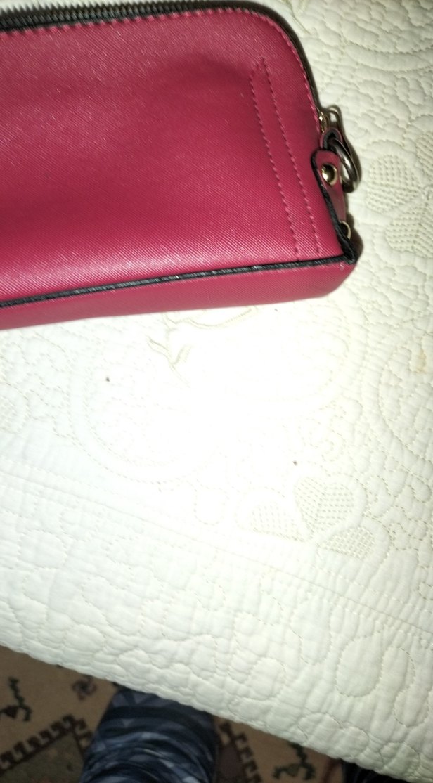 Kırmızı Deri Fermuarlı Bohem Kadın Cüzdanı - Görsel 4