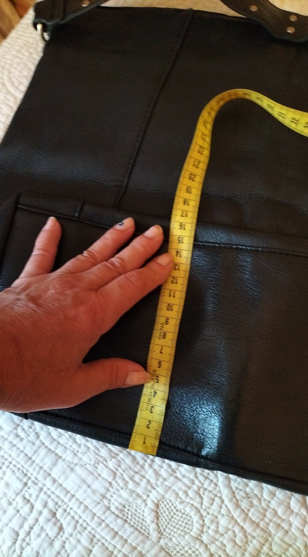 Kemerli Siyah Deri Midi kol Cantasi - Görsel 3