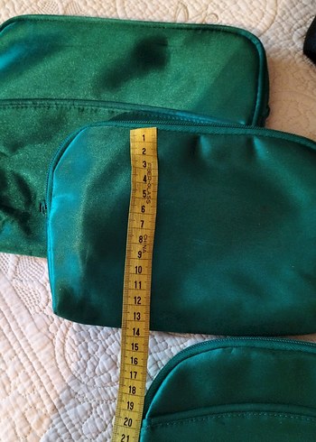 Parlak Yeşil Kadın Makyaj Çantası Seti - Görsel 5