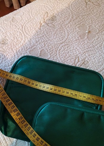 Parlak Yeşil Kadın Makyaj Çantası Seti - Görsel 7