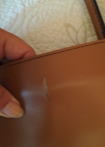 Bej Deri Kadın Çanta - Görsel 4