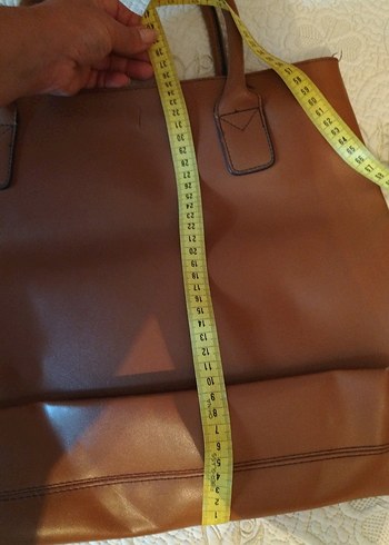 Bej Deri Kadın Çanta - Görsel 3