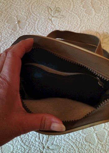 Bej Fermuarlı Erkek Omuz Çantası - Görsel 4