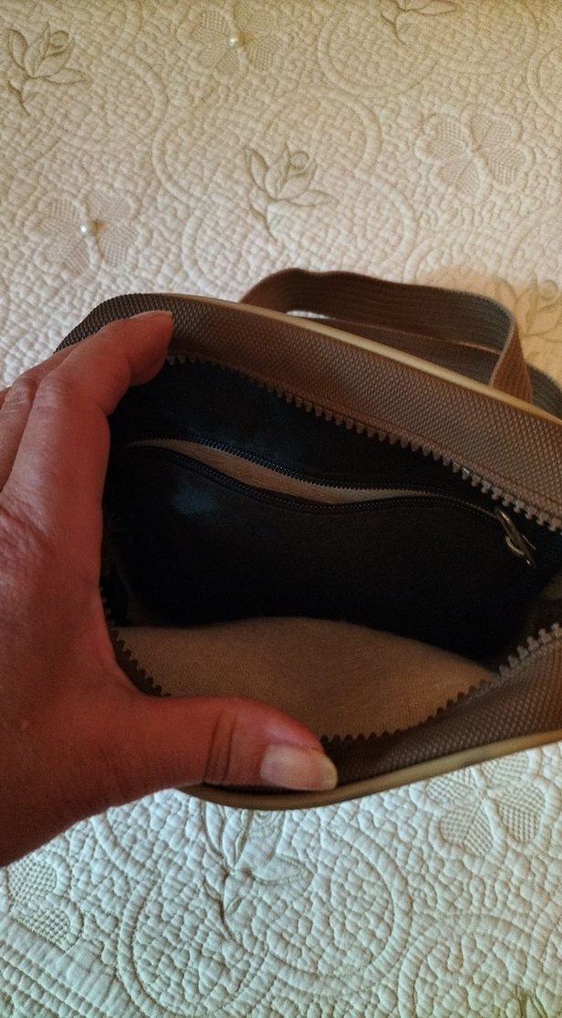 Bej Fermuarlı Erkek Omuz Çantası - Görsel 4