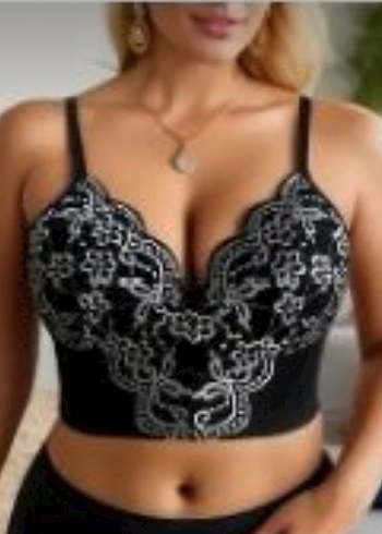 Siyah Nakışlı Bralet