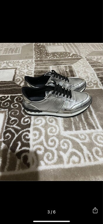 36 Beden Gümüş spor ayakkabı