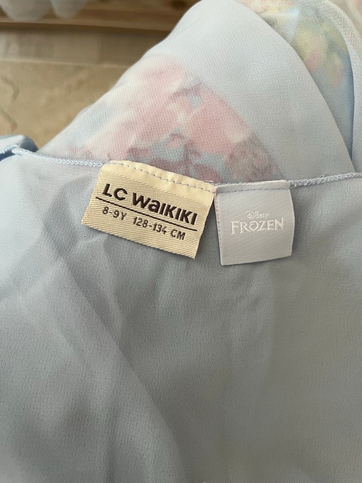 Mavi Uzun Kollu Kız Çocuk Elbise - Görsel 5