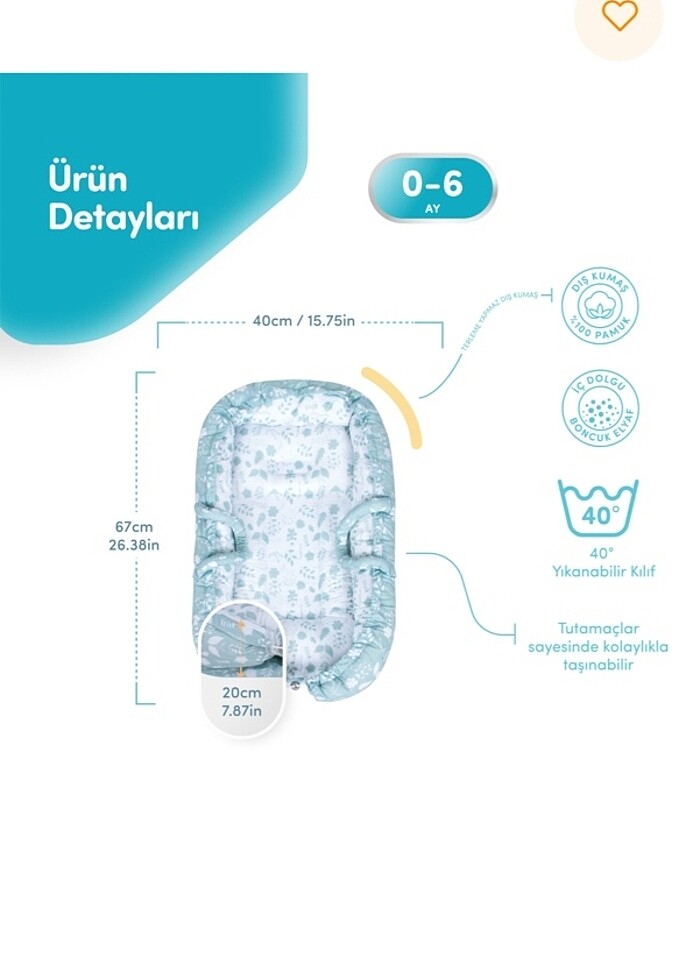 Anne Yanı Bebek Reflü Yatağı Yeşil - Görsel 5