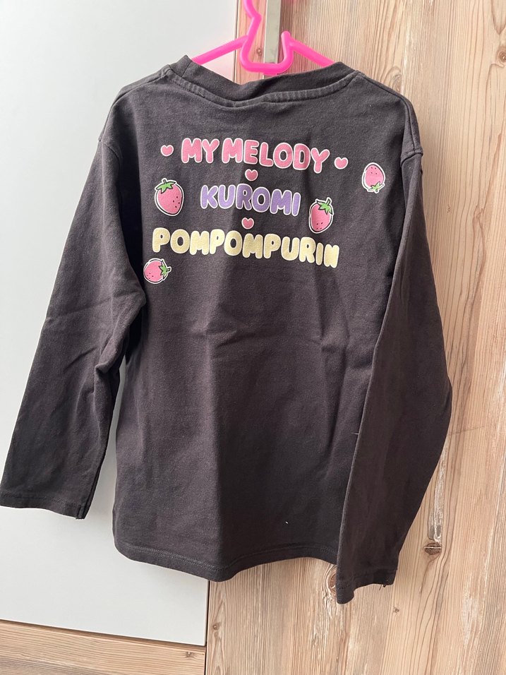 Kız Çocuk Gri Uzun Kollu Baskılı Tişört - Görsel 2