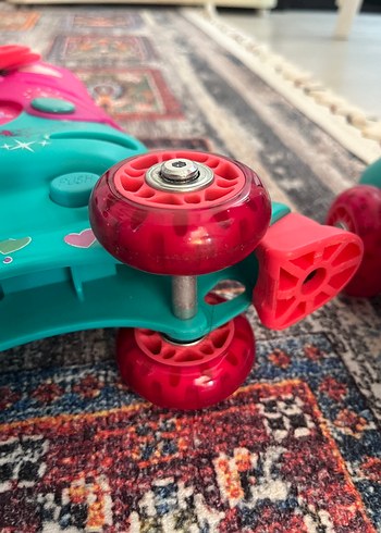 Kız Çocuk Pembe Baskılı Kaykay Pateni - Görsel 4