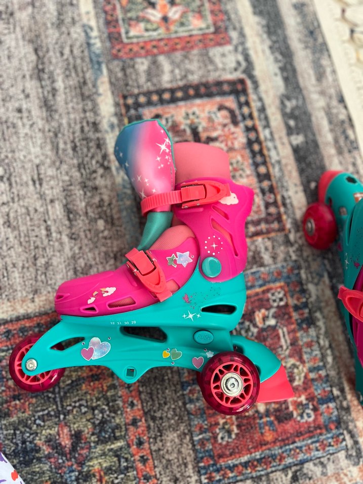 Kız Çocuk Pembe Baskılı Kaykay Pateni - Görsel 3