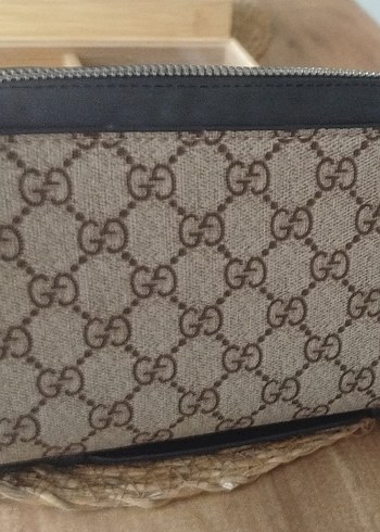 Kahverengi Baskılı erkek Clutch Cüzdan