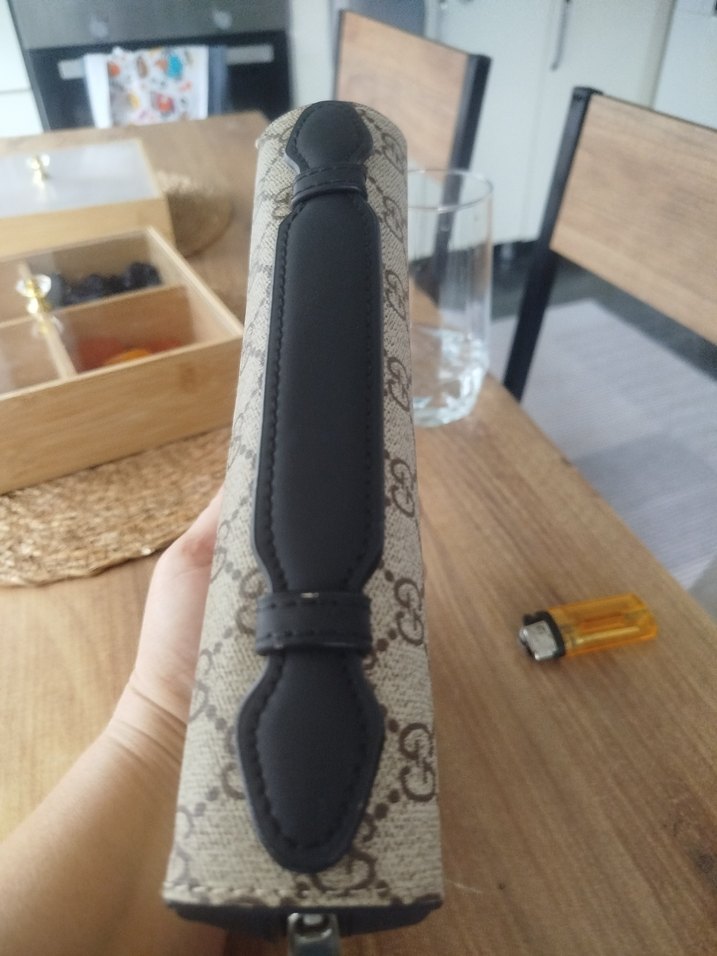 Kahverengi Baskılı  erkek Clutch Cüzdan - Görsel 4