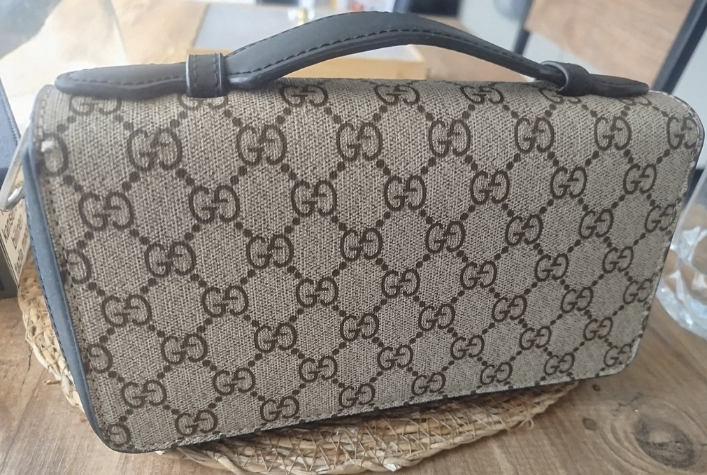 Kahverengi Baskılı  erkek Clutch Cüzdan - Görsel 2