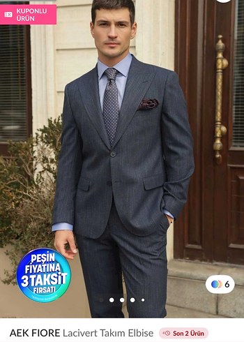Erkek Lacivert Regular Fit Takım Elbise - Görsel 7