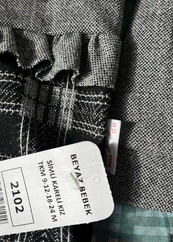 Gri Uzun Kollu Bebek Kız Takım - Görsel 5