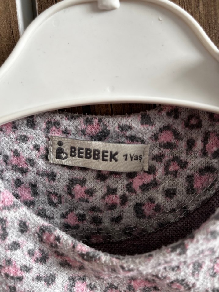 Gri leopar Desenli Fırfırlı Kız Tulumu - Görsel 4