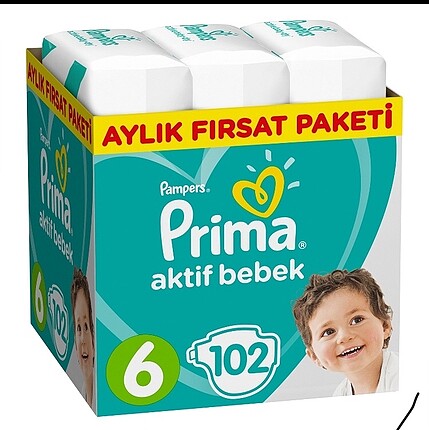 Prima aktif bebek beden 6 102 adet