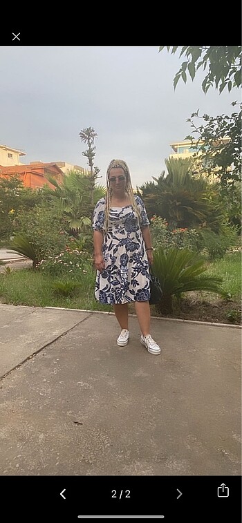 m Beden Lc Waikiki balon kol elbise