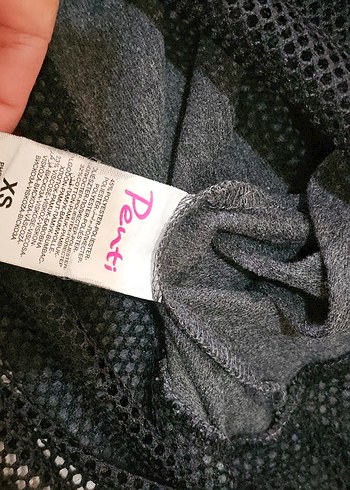 xs Beden gri Renk Kadın Gri Yarım Fermuarlı Sweatshirt