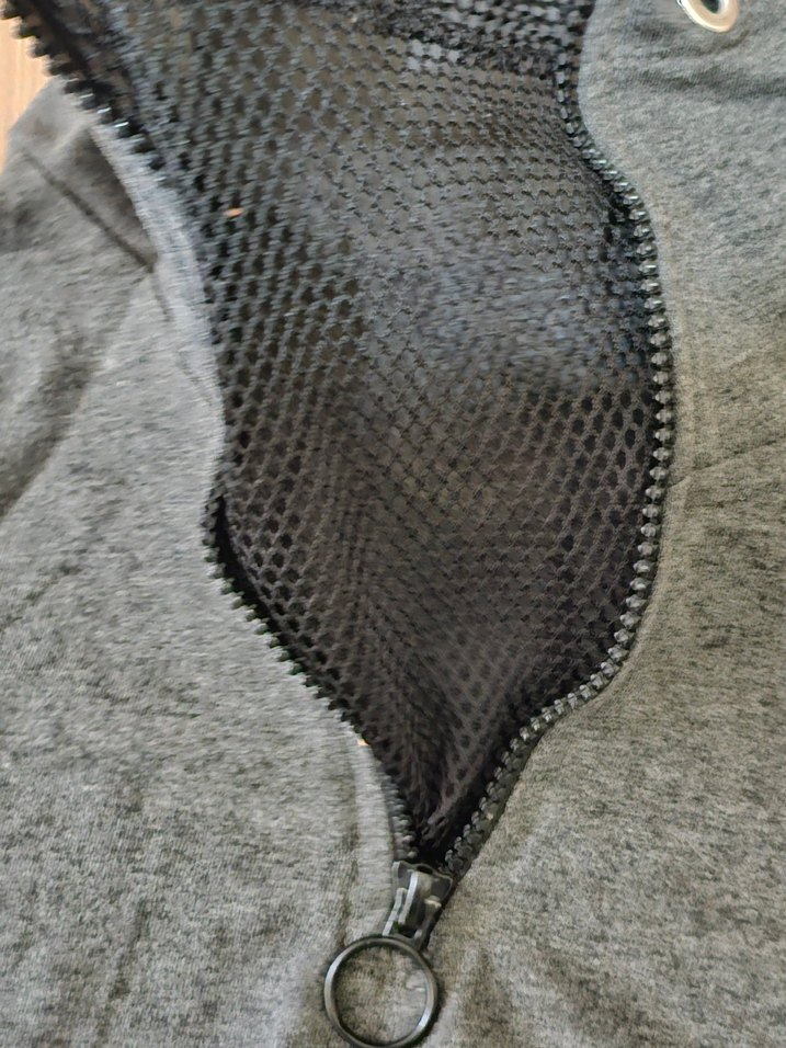 Kadın Gri Yarım Fermuarlı Sweatshirt - Görsel 3