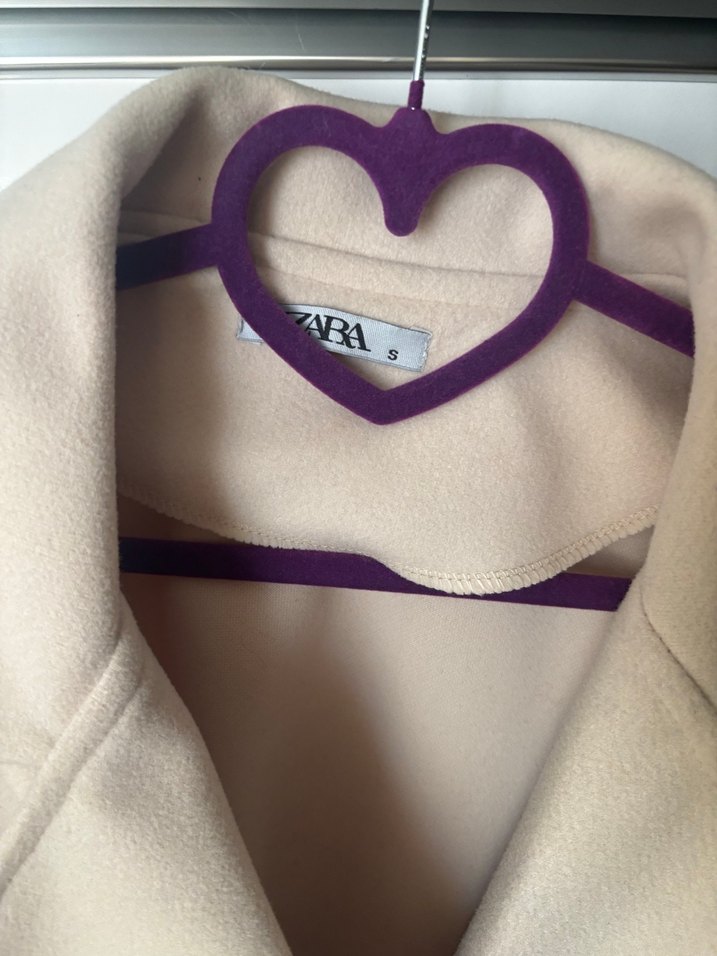 Bej Midi Kadın Kaban Çift Düğmeli - Görsel 2