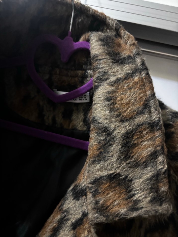 Kahverengi Leopar Desenli Kısa Kadın Ceket - Görsel 5