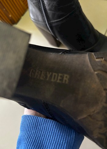 Greyder deri  Kadın Topuklu Bot - Görsel 7