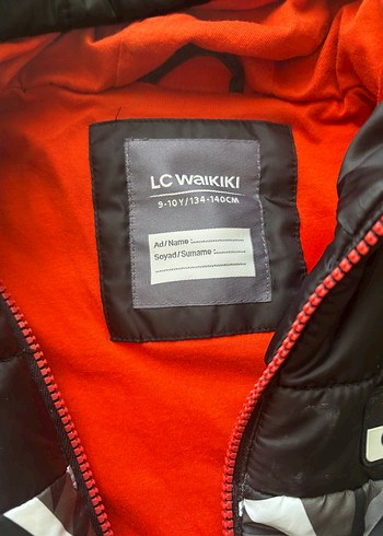 Desenli Koyu Gri Kapüşonlu Erkek Çocuk Yeleği - Görsel 3