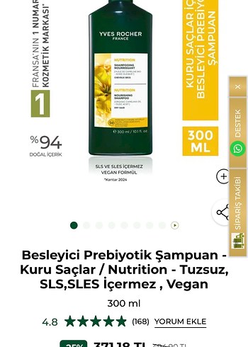 Yves Rocher Besleyici Şampuan Seti - Görsel 3