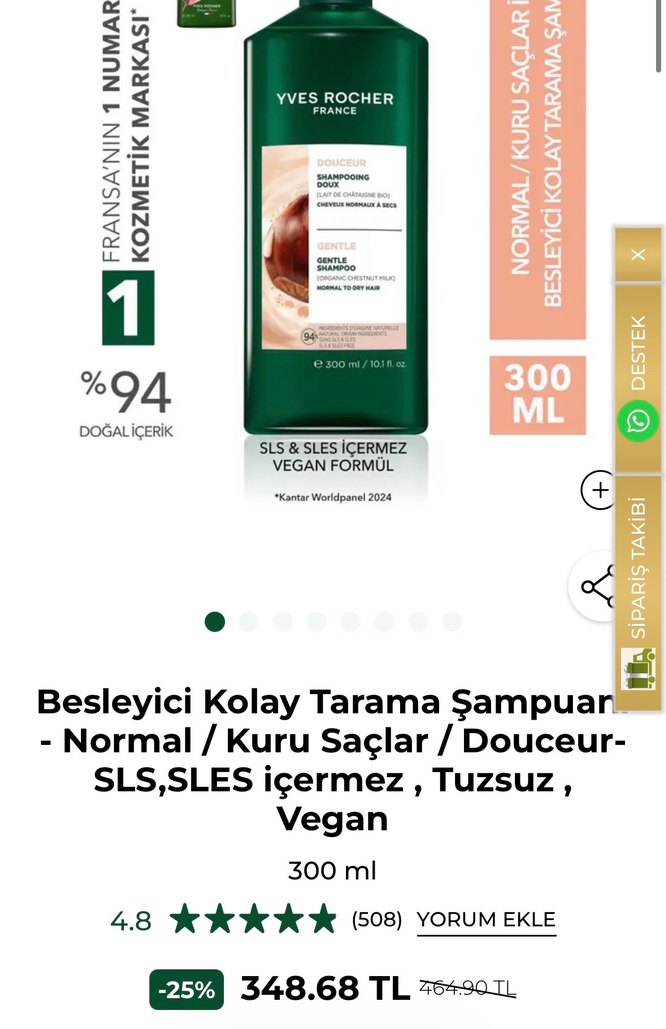 Yves Rocher Besleyici Şampuan Seti - Görsel 2