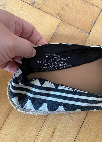 Bohem Siyah Desenli Espadril - Görsel 2