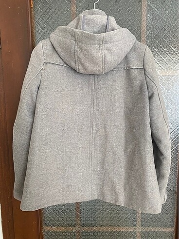 xs Beden gri Renk Zara kaşe kaban mont