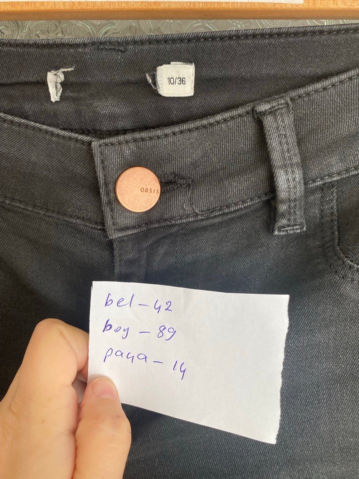 Siyah Dar Kesim Kadın Denim Pantolon - Görsel 2