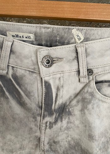 Gri Batik Desenli Metalik Kadın Jean - Görsel 2