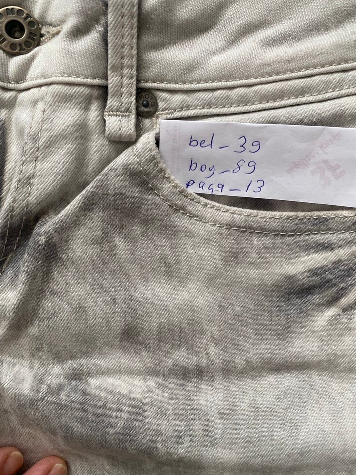 Gri Batik Desenli Metalik Kadın Jean - Görsel 5