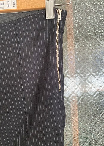 Çizgili Kadın Kumaş Pantolon tayt - Görsel 3