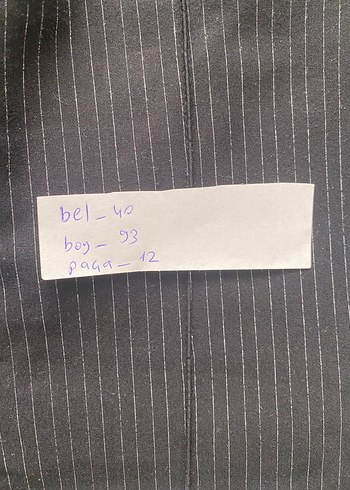 Çizgili Kadın Kumaş Pantolon tayt - Görsel 5