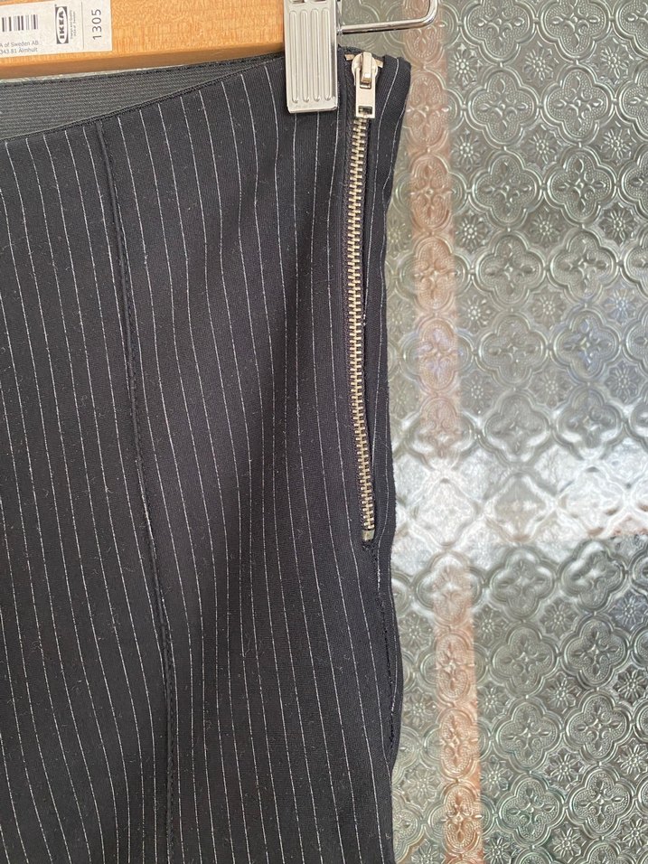 Çizgili Kadın Kumaş Pantolon tayt - Görsel 3