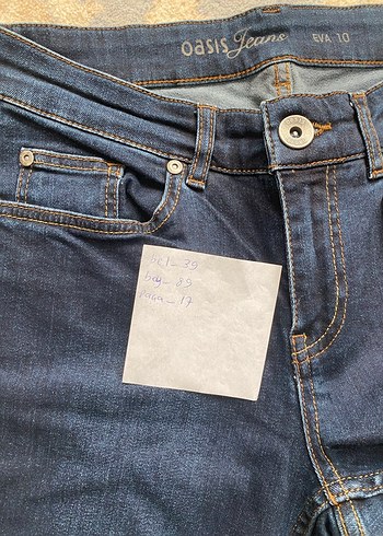 Kadın Mavi Denim Normal Kesim Jean - Görsel 4