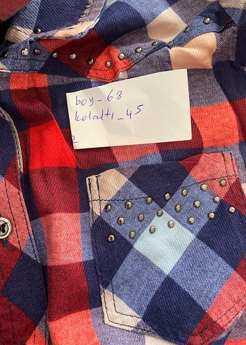 Renkli Kareli Uzun Kollu Kadın Gömlek - Görsel 6