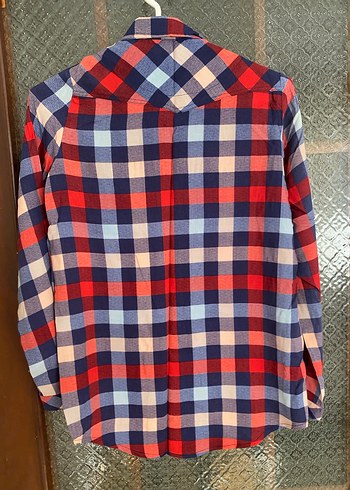 Renkli Kareli Uzun Kollu Kadın Gömlek - Görsel 5