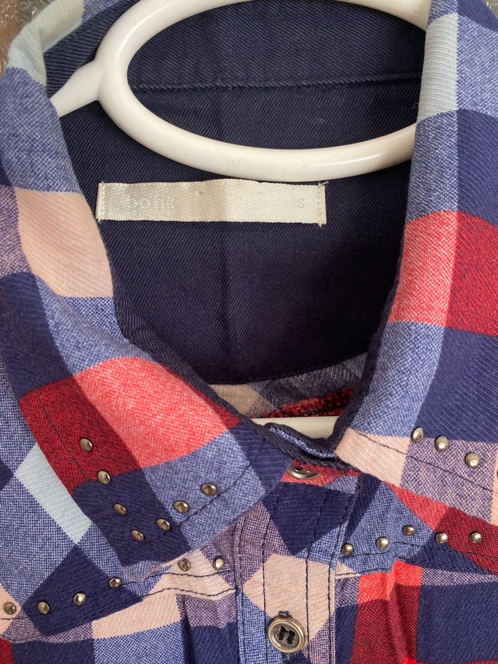 Renkli Kareli Uzun Kollu Kadın Gömlek - Görsel 3